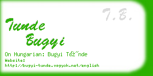 tunde bugyi business card